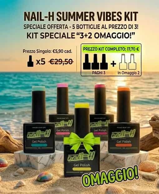 Nail-H – Kit Summer Vibes Smalti Semipermanenti 5 x 12 ml
