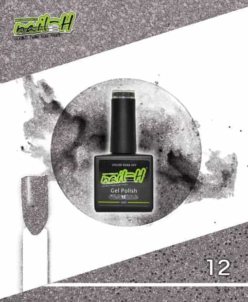 Nail-H – Smalto Semipermanente n°12 Grafite Glitter 12 ml
